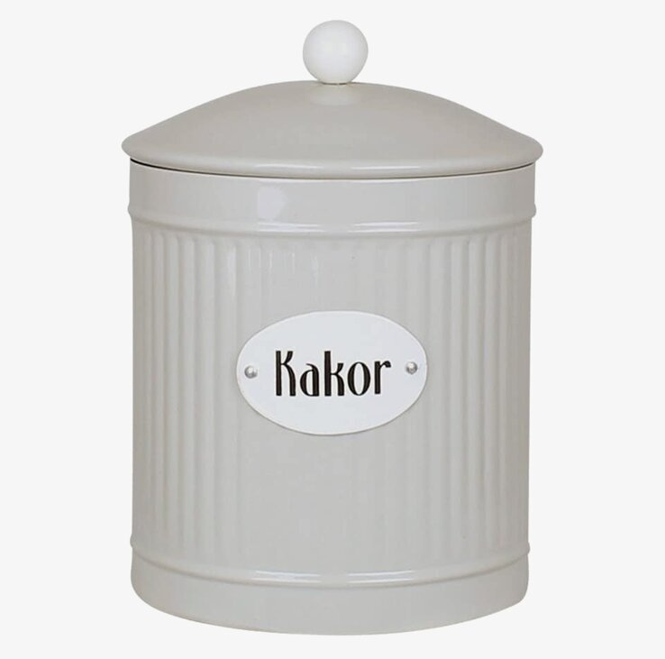 Plåtburk Kakor Beige från Strömshaga i klassisk design