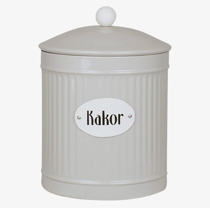 Plåtburk Kakor Beige från Strömshaga i klassisk design