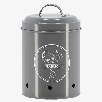 Plåtburk Vitlök Antracit från Gardenlife i antracitfärg