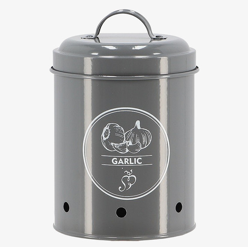 Plåtburk Vitlök Antracit från Gardenlife i antracitfärg