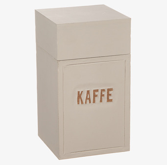 Bild av elegant och funktionell kaffeförvaring i trä