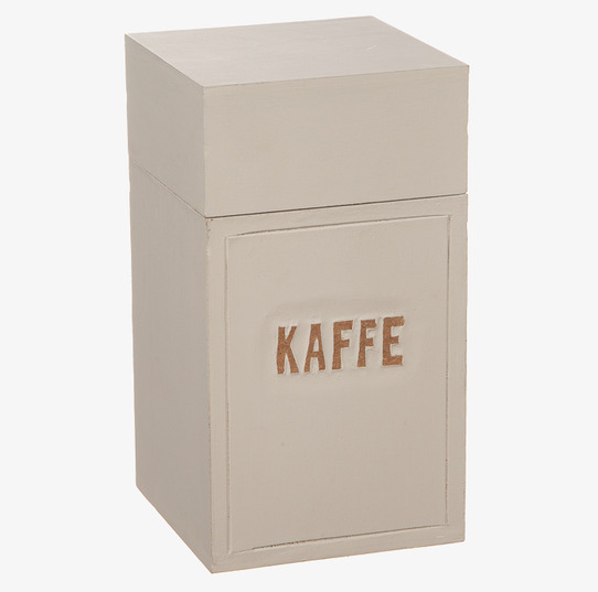 Bild av elegant och funktionell kaffeförvaring i trä