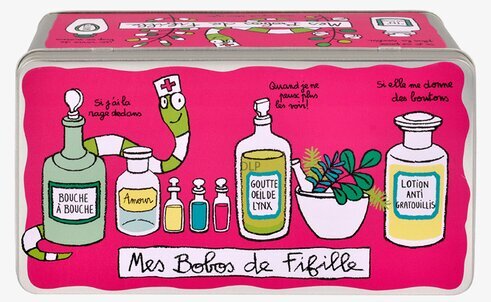 Plåtburk Medicinsaker Cerise från Derriére la porte