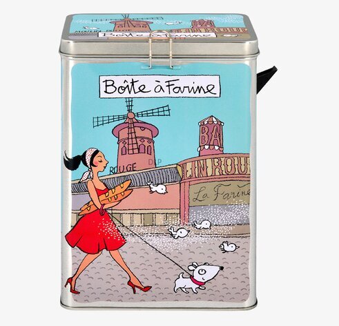 Plåtburk Mjöl Med Pip från Derriére la porte, färgglad design