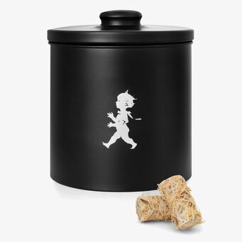 Förvaringsburk – Braständare Träull - Matt Svart Solstickan Plåtburkar Metallburkar