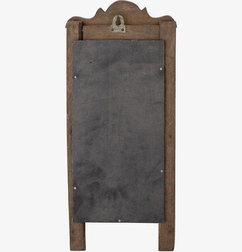 Bild av rustik spegel med trä- och metallkonstruktion