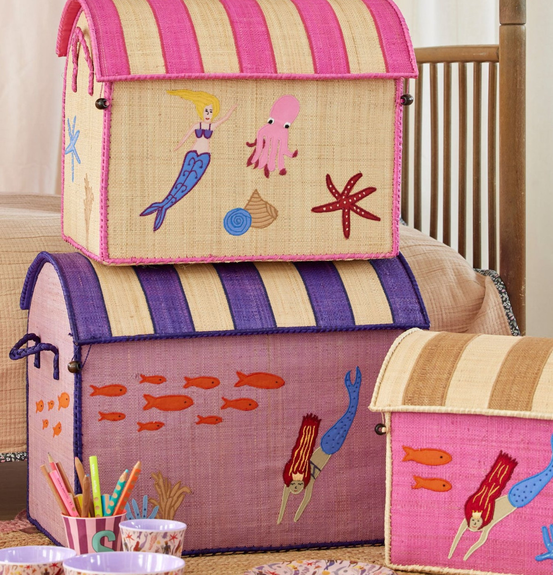 Förvaringskorg Mermaid Theme från Rice i olika storlekar