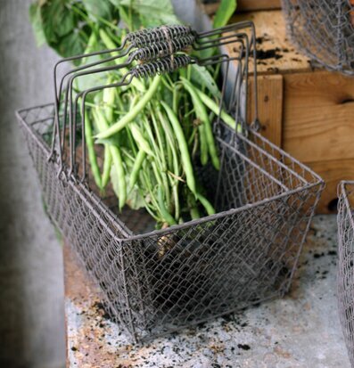 Bild av nätkorgar med rustik och modern stil