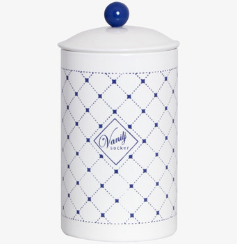 Plåtburk Gunnel Vaniljsocker från Strömshaga i vit plåt