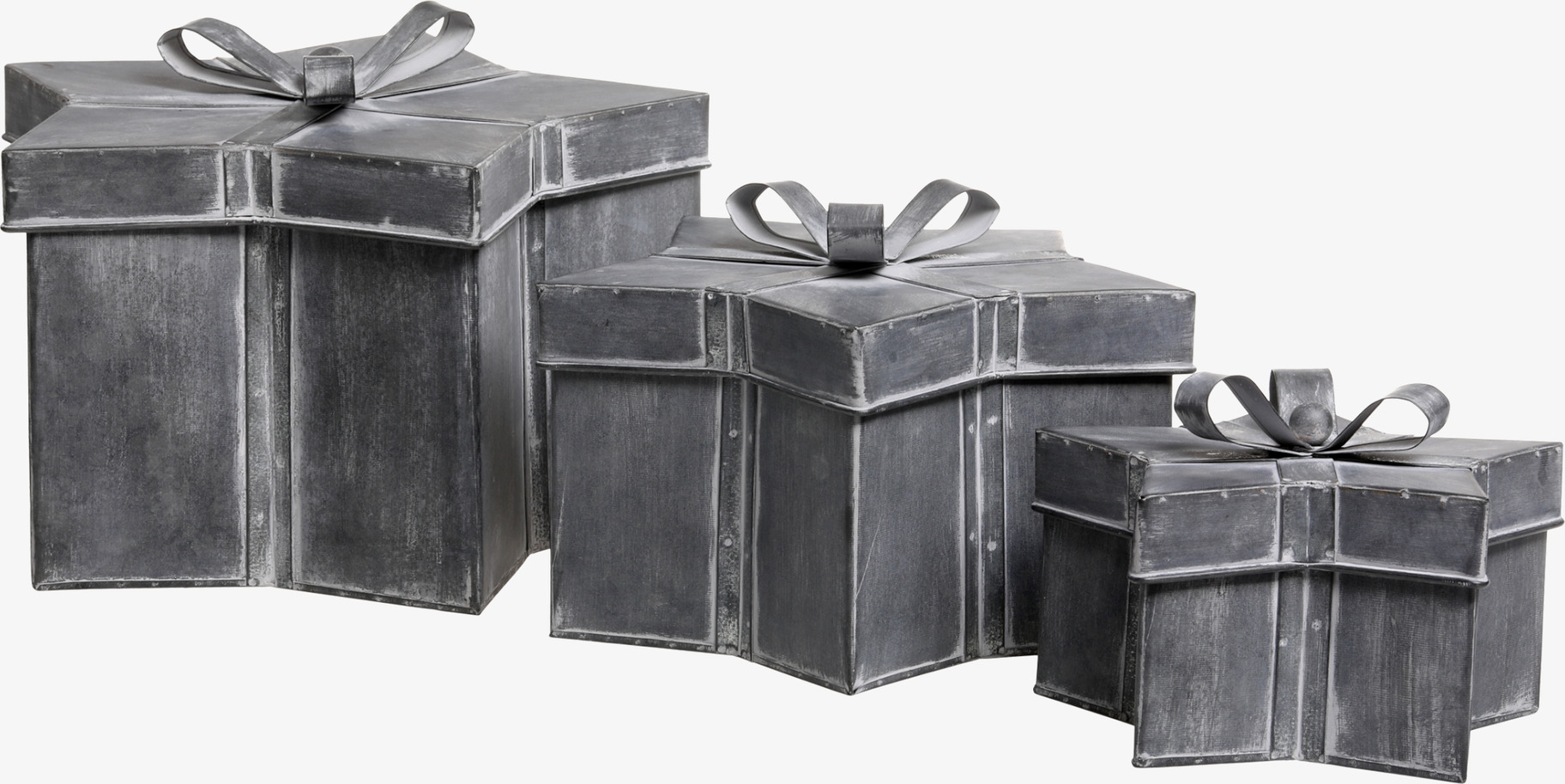 Ask Stjärna Med Rosett Set/3 från Chic Antique i tre storlekar