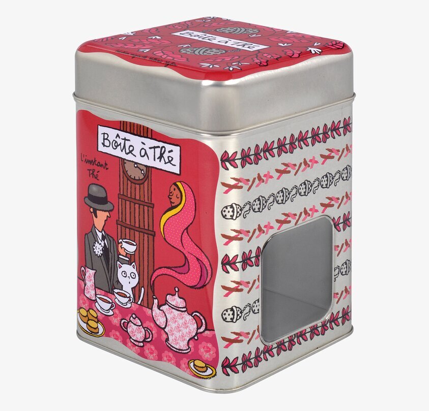 Plåtburk Smart Te Röd från Derriére la porte med motiv