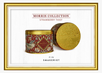 Bild av elegant plåtburk med naturinspirerat mönster