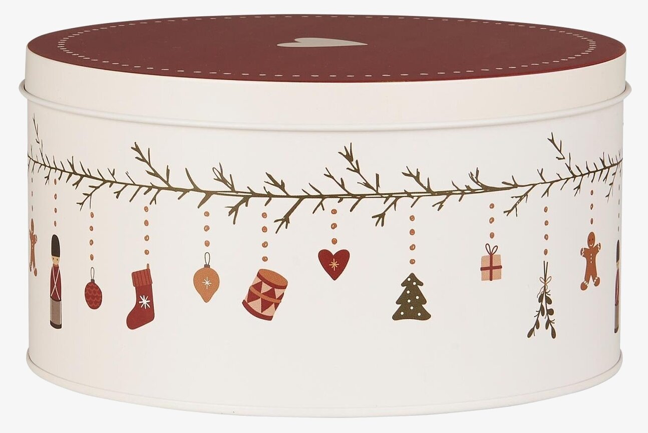 Plåtburk Rund My Nostalgic från IB Laursen med julmotiv