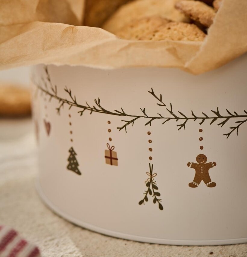 Plåtburk Rund My Nostalgic från IB Laursen med julmotiv