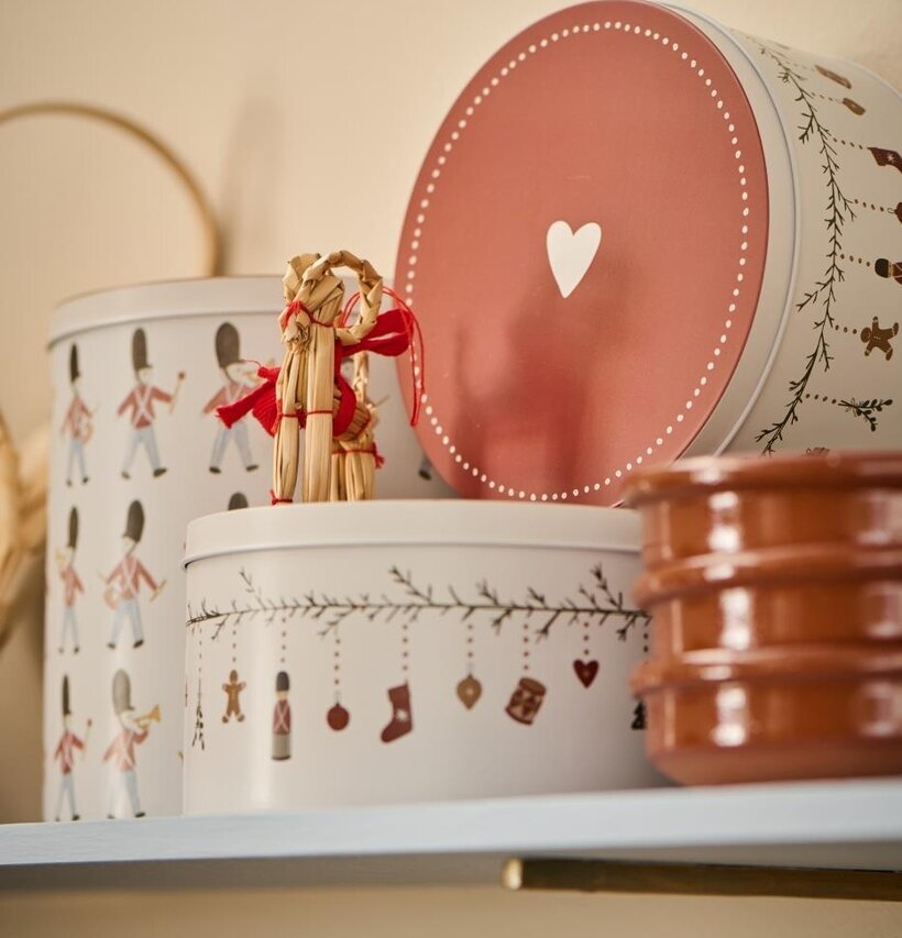 Plåtburk Rund My Nostalgic från IB Laursen med julmotiv