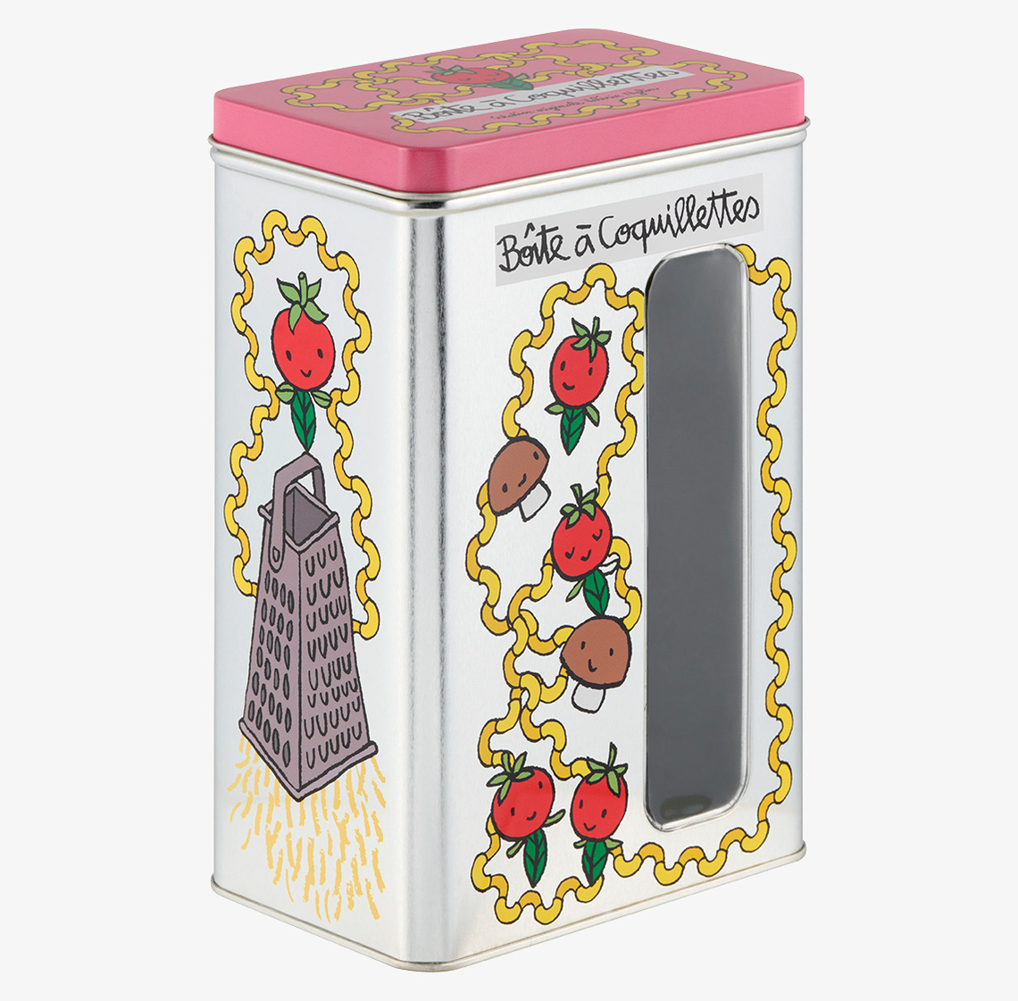 Plåtburk Pasta Rosa från Derriére la porte med rosa lock