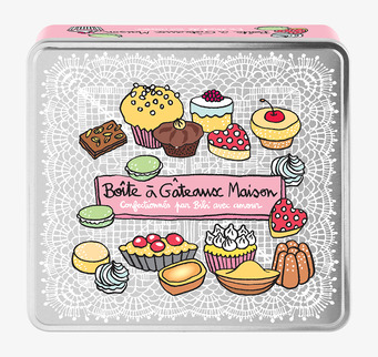 Plåtburk Kakor Derriére la porte Plåtburkar Metallburkar