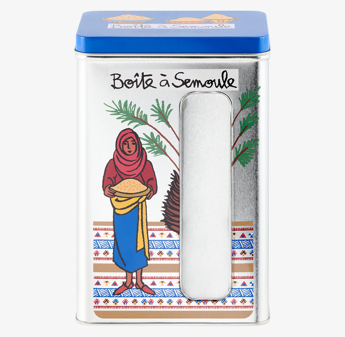 Plåtburk Mannagryn av Derriére la porte med färgglad design