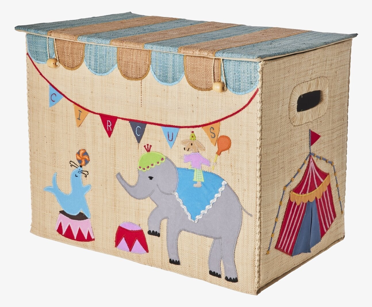 Förvaringskorg Circus Theme Large från Rice med cirkustema