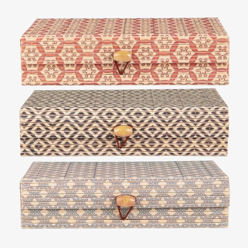 Förvaringslåda Bambu IB Laursen Förvaringslådor och korgar Boxar Förvaringsboxar Porslinsboxar Trälådor Smyckesboxar i porslin Förvaringsbrickor Murstensformar