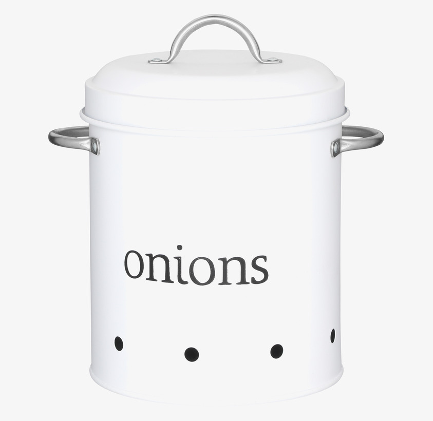 Plåtburk Lök Vit Maku Kitchen Life Plåtburkar Metallburkar