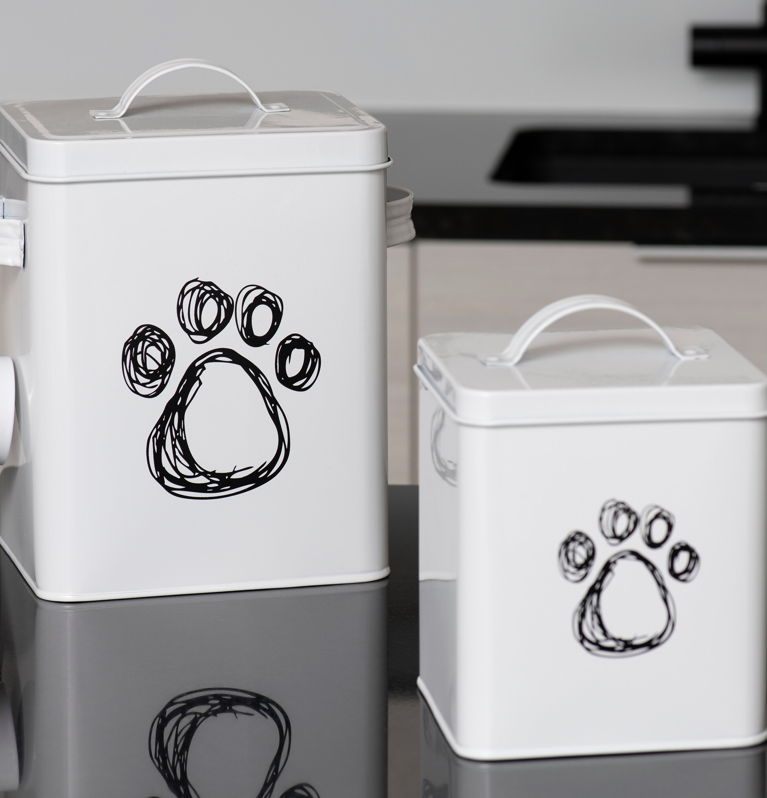Plåtburk Paw Design Vit 4Living