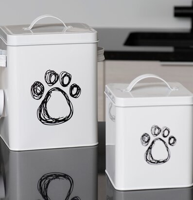 Plåtburk Paw Design Vit 4Living Plåtburkar Metallburkar