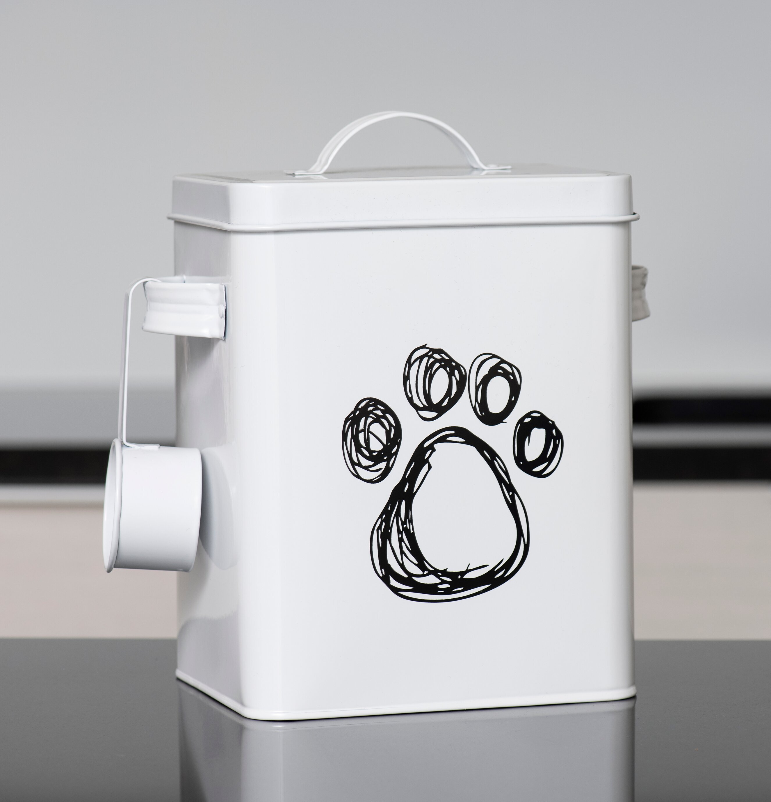 Plåtburk Paw Design Vit 4Living