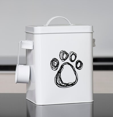 Plåtburk Paw Design Vit 4Living Plåtburkar Metallburkar