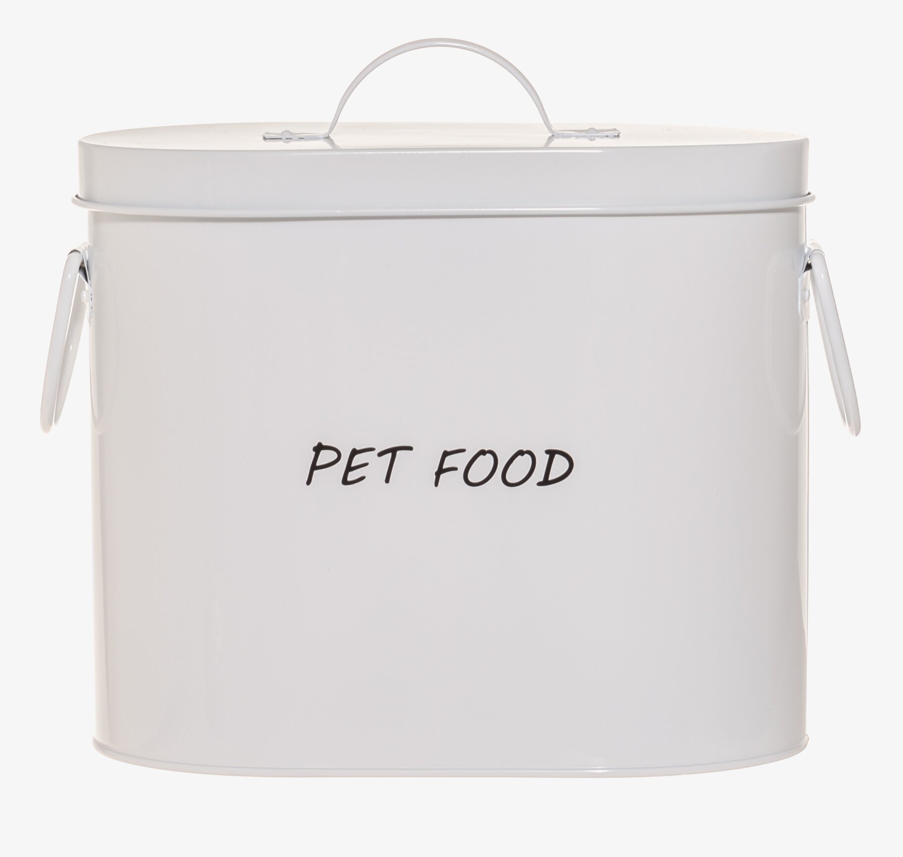 Plåtburk Pet Food Oval Vit 4Living Plåtburkar Metallburkar