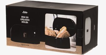 Bild av elegant och funktionell oval brödbox i svart