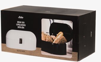 Bild av elegant och funktionell brödbox i vit design