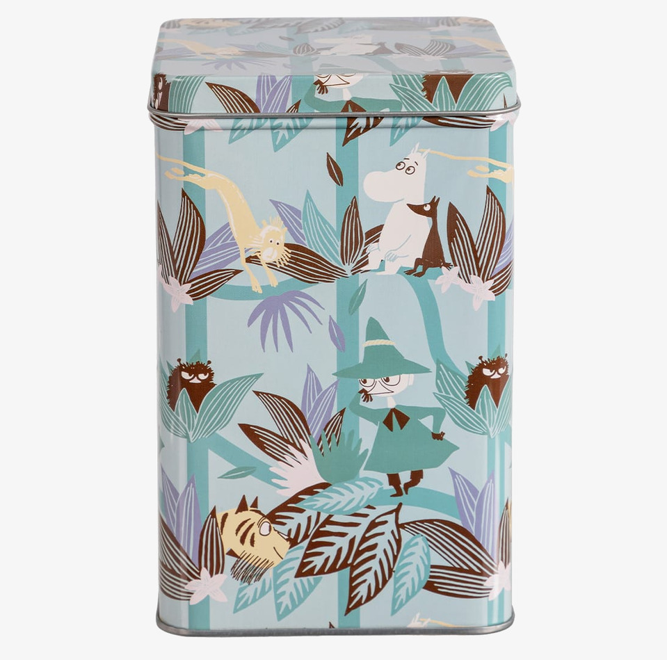 Plåtburk Mumin Trädkrona Blågrön Moomin by Martinex Plåtburkar Metallburkar