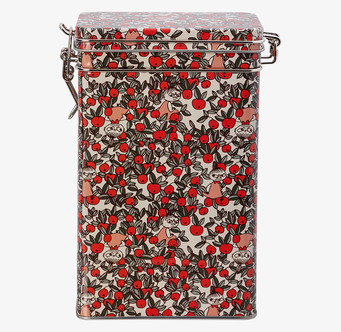 Bild av detaljrik plåtburk med lekfullt designmönster