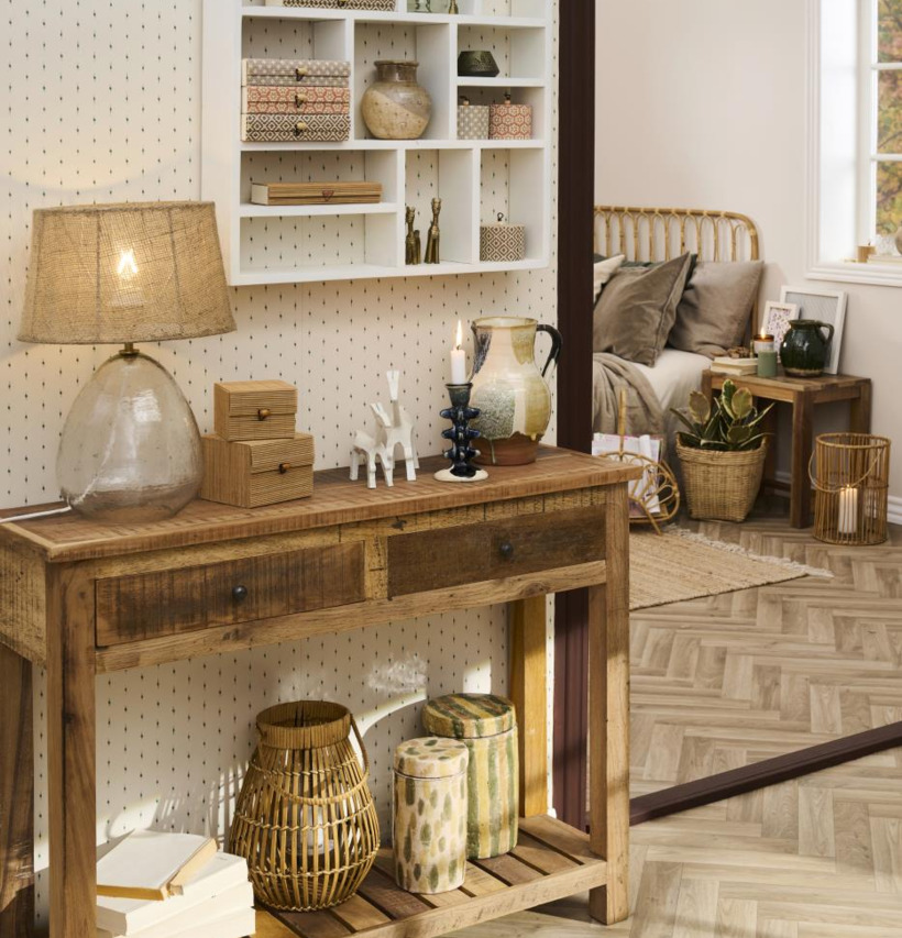 Förvaringslåda Bambu Set/2 Natur IB Laursen Förvaringslådor och korgar Boxar Förvaringsboxar Porslinsboxar Trälådor Smyckesboxar i porslin