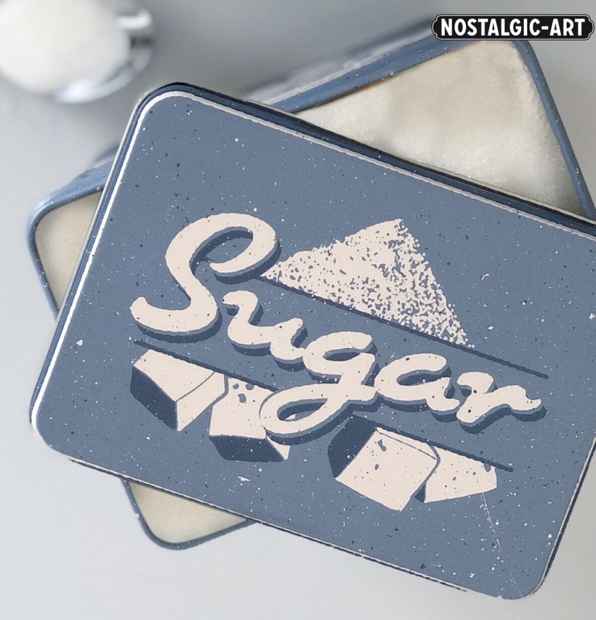 Plåtburk Socker Bromma Kortförlag Plåtburkar Metallburkar