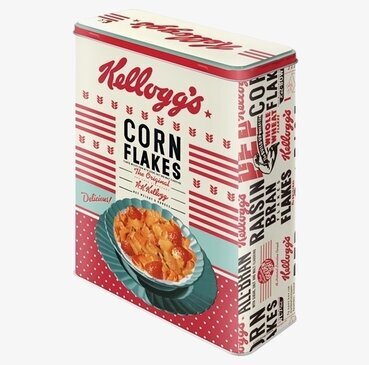 Plåtburk XL Kellogs Girl Bromma Kortförlag Plåtburkar Metallburkar