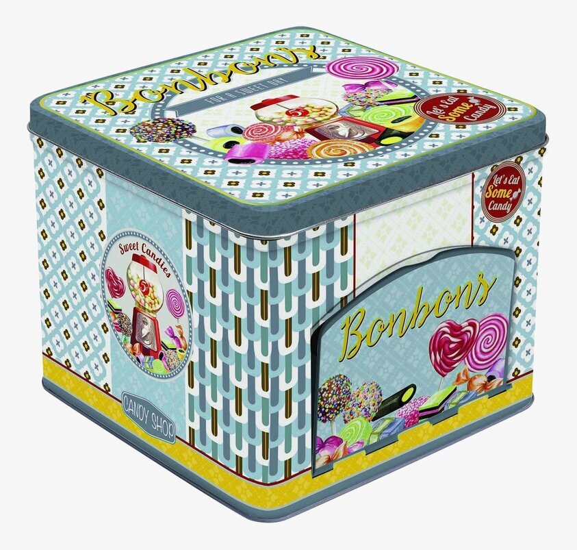 Plåtburk Bonbons Bromma Kortförlag Plåtburkar Metallburkar