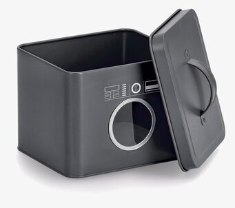 Foto av stilren plåtburk i antracit med modern design