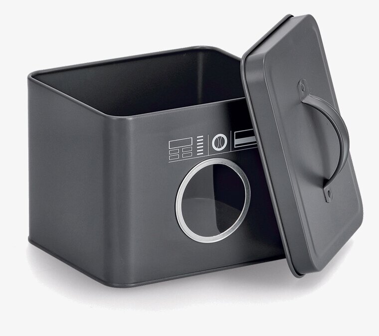 Plåtburk Tvättmedel Antracit Liten Zeller Plåtburkar Metallburkar