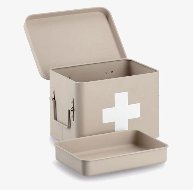 Plåtburk Medicin Beige Zeller Plåtburkar Metallburkar