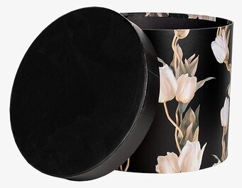 Bild av stilfull förvaringsbox med blommigt mönster