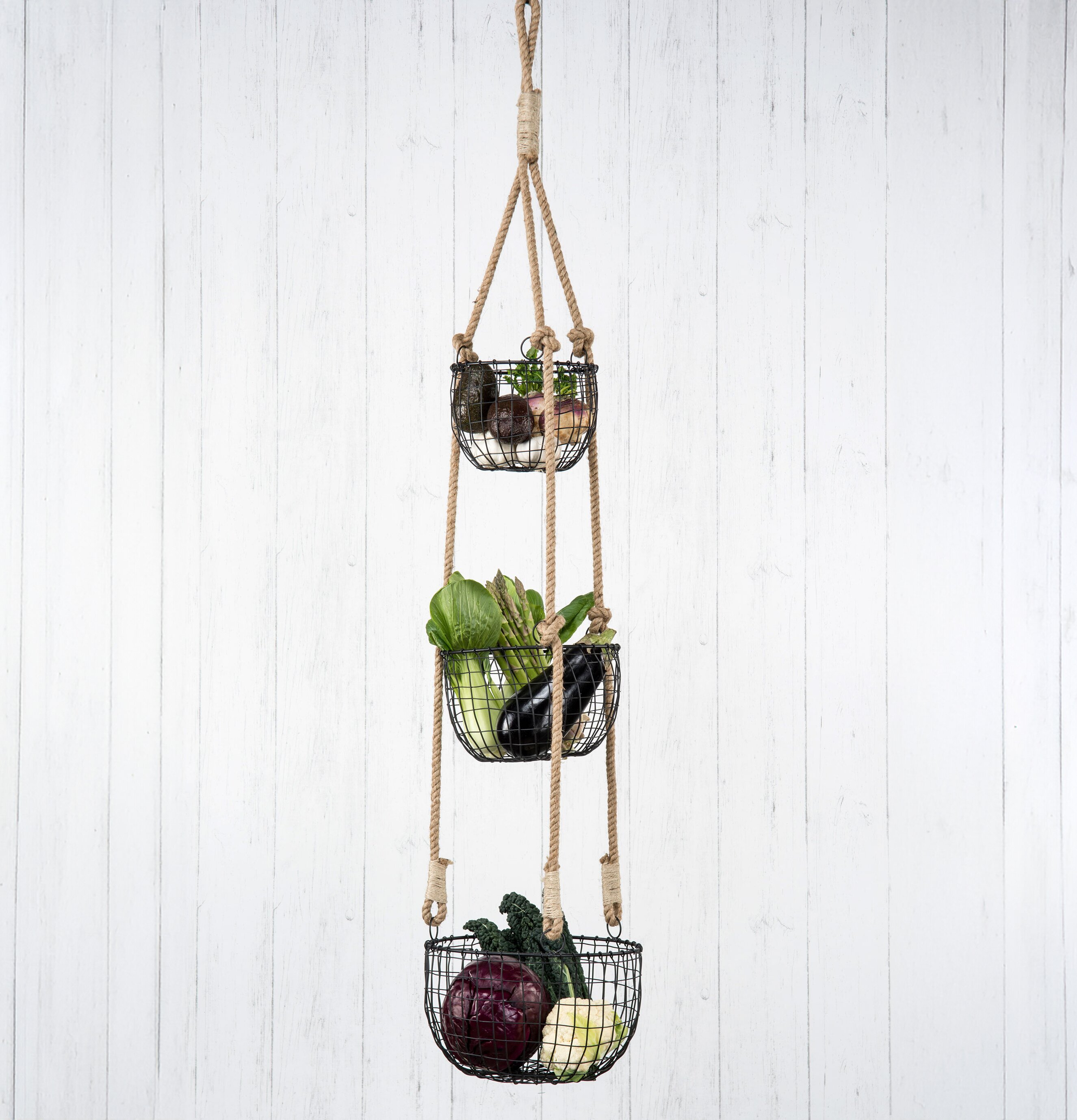 Hängande Korgar Svart A Lot Decoration Förvaringslådor och korgar Boxar Förvaringsboxar Porslinsboxar Trälådor Smyckesboxar i porslin