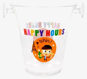 Bild av färgglad dryckeskylare med fransk design