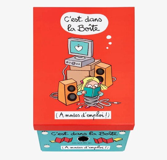 Bild av färgstark plåtlåda med livfull design