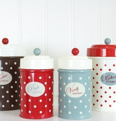 Plåtburk Betty Vaniljsocker från Strömshaga i retrodesign