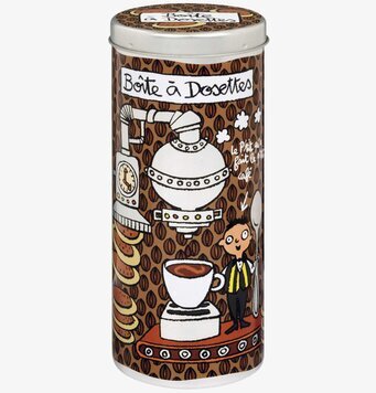 Plåtburk Kaffedosetter från Derriére la porte i retrostil