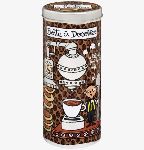 Plåtburk Kaffedosetter från Derriére la porte i retrostil