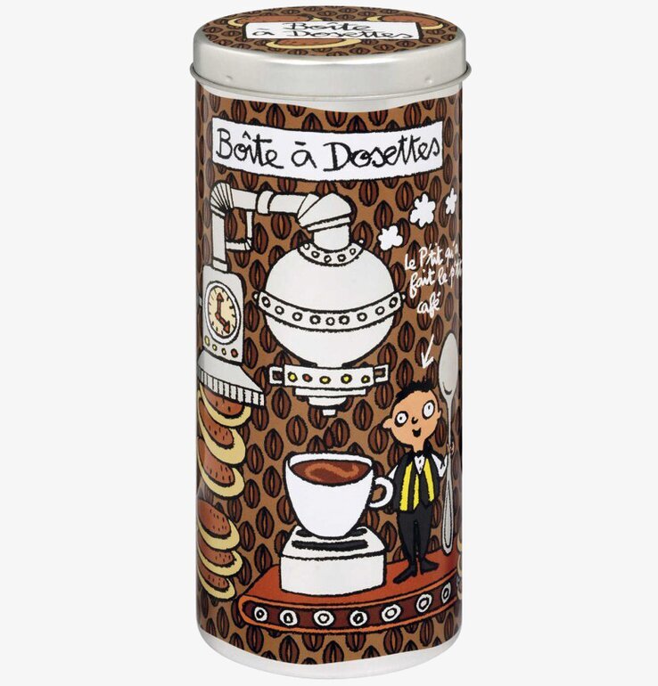 Plåtburk Kaffedosetter från Derriére la porte i retrostil