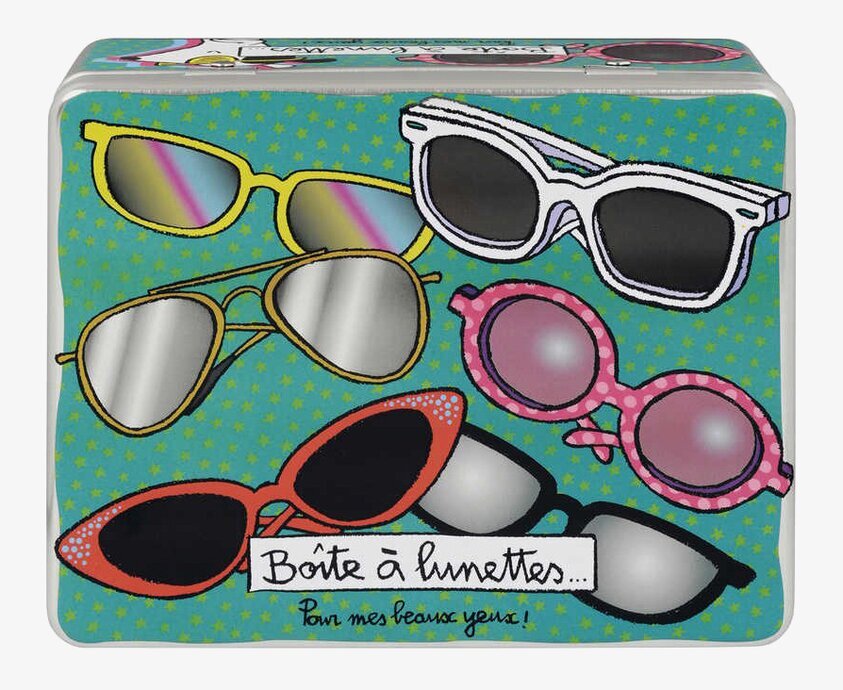 Plåtburk Glasögon Grön från Derriére la porte med glasögon